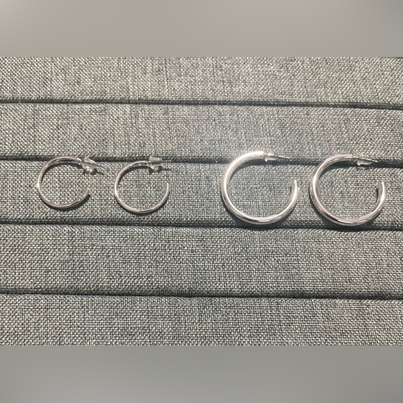 Silver Hoop Earrings BUNDLE - Picture 2 of 3
